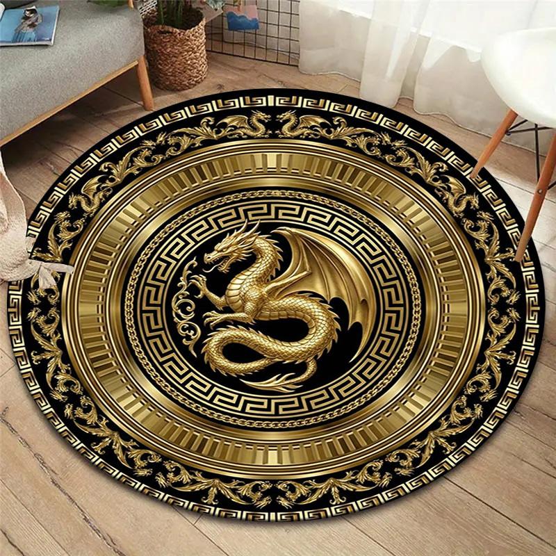

1Pc Golden dragon Print Flannel Blanket, High quality Comfortable for All Seasons, Home Decor, Warmth and Comfort, Perfect for Christmas Gifts 80cmx80cm