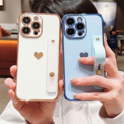 Lichicase Solid Color Fashion Electroplating Heart Phone Case for Samsung S26 Pro S26 Edge S26 Ultra Shockproof Back Cover