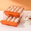Refrigerator Egg Storage Organizer Egg Holder for Fridger 2-Layer Drawer Type Stackable Storage Bins Clear Plastic Egg Holder