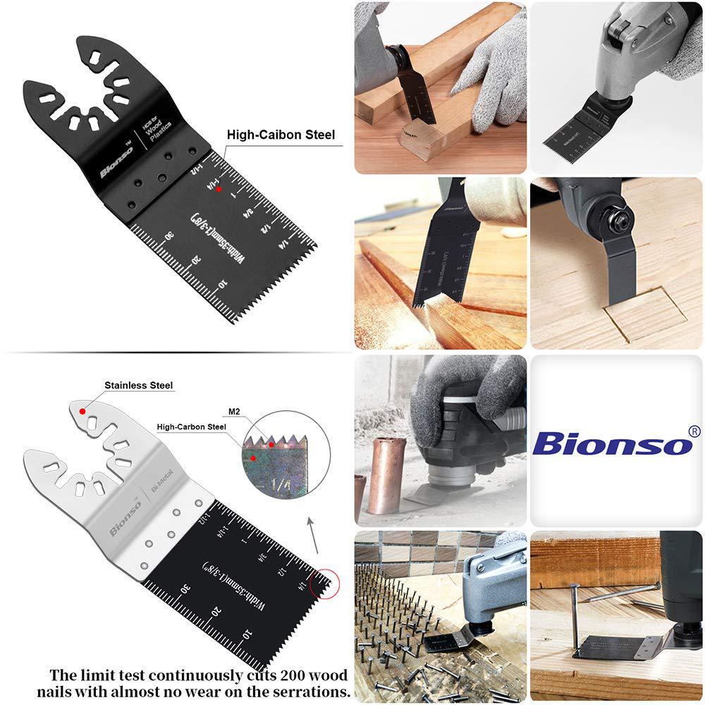 20-Piece Quick Release Bimetal Oscillating Saw Blades for Wood & Metal, Multi-Tool Compatible