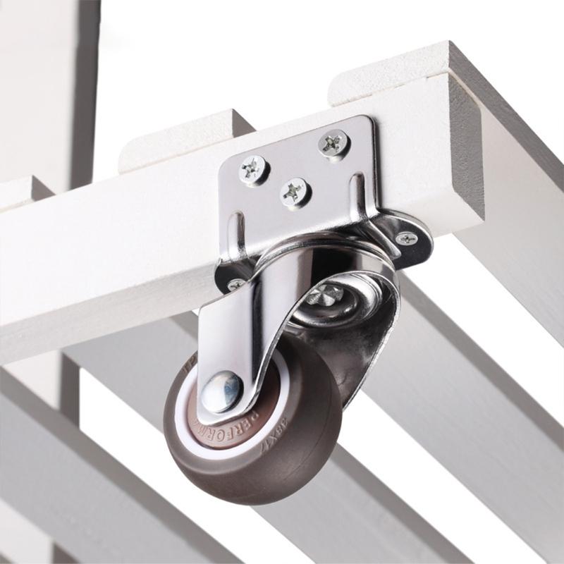 4 Peças Rodízios para Móveis Rodinhas de Borracha Macia Rodízio Giratório Rodas de Rolamento Silenciosas para Carrinho Berço de Bebê Rodas de Cama Doméstico