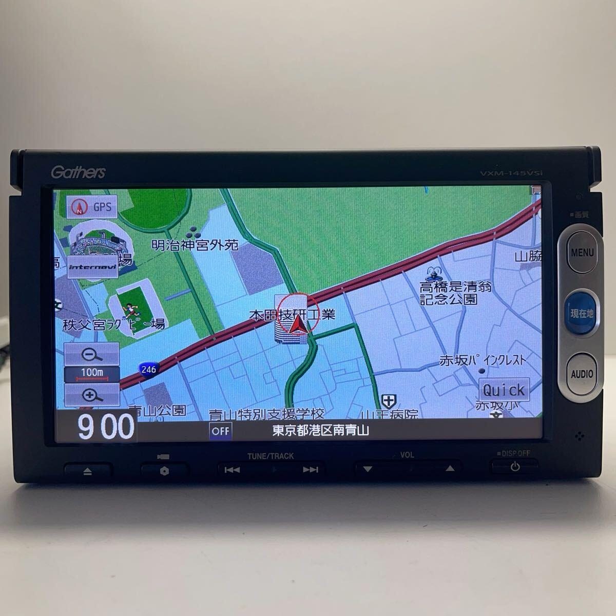 Good condition HONDA genuine navigation car navigation VXM-145VSi Gathers Gathers touch panel normal Honda One Seg TV CD DVD AM FM video BLUETOOTH