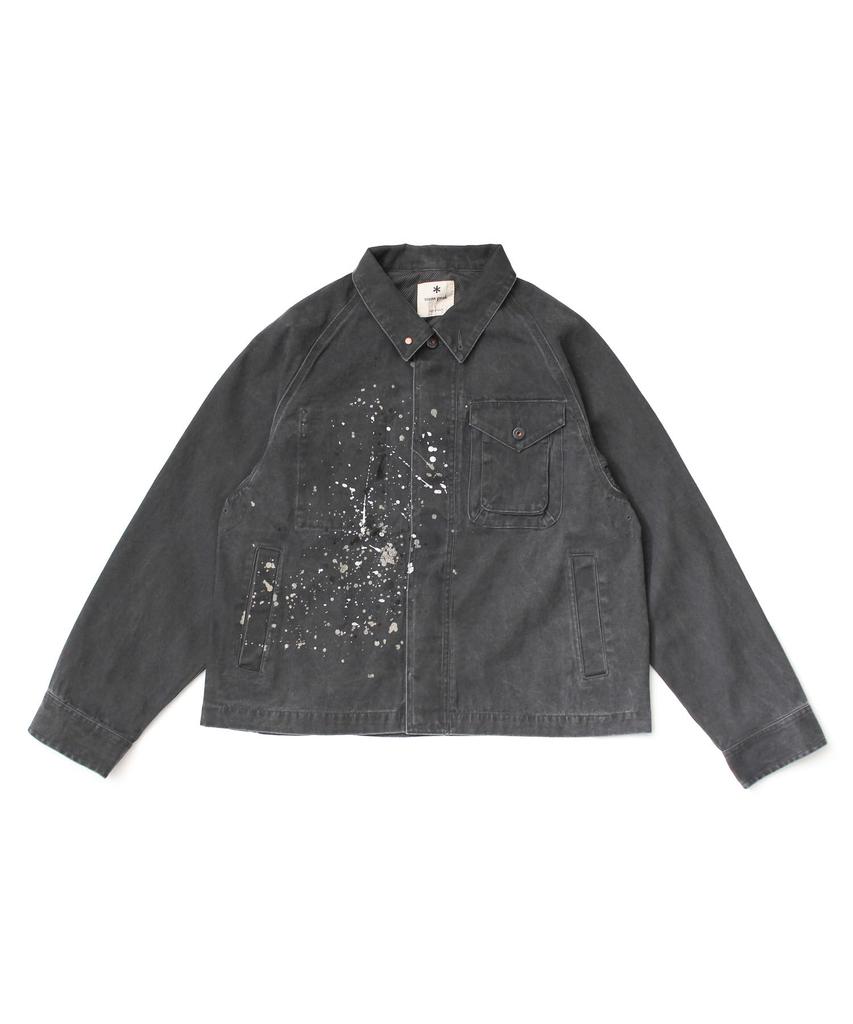 Snow Peak Sulfur Dyed Fade Painted Coverall Outer Jacket for Men and Size M JK-26SU008 Women, CHARCOAL,