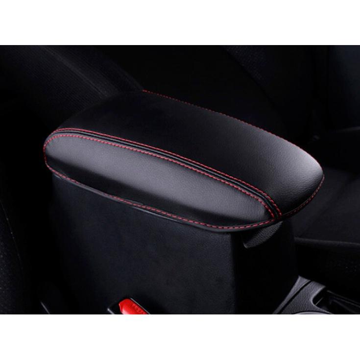 For Toyota Corolla 2014-2019 Black&Red PU Leather Console Armrest Box Cover Trim