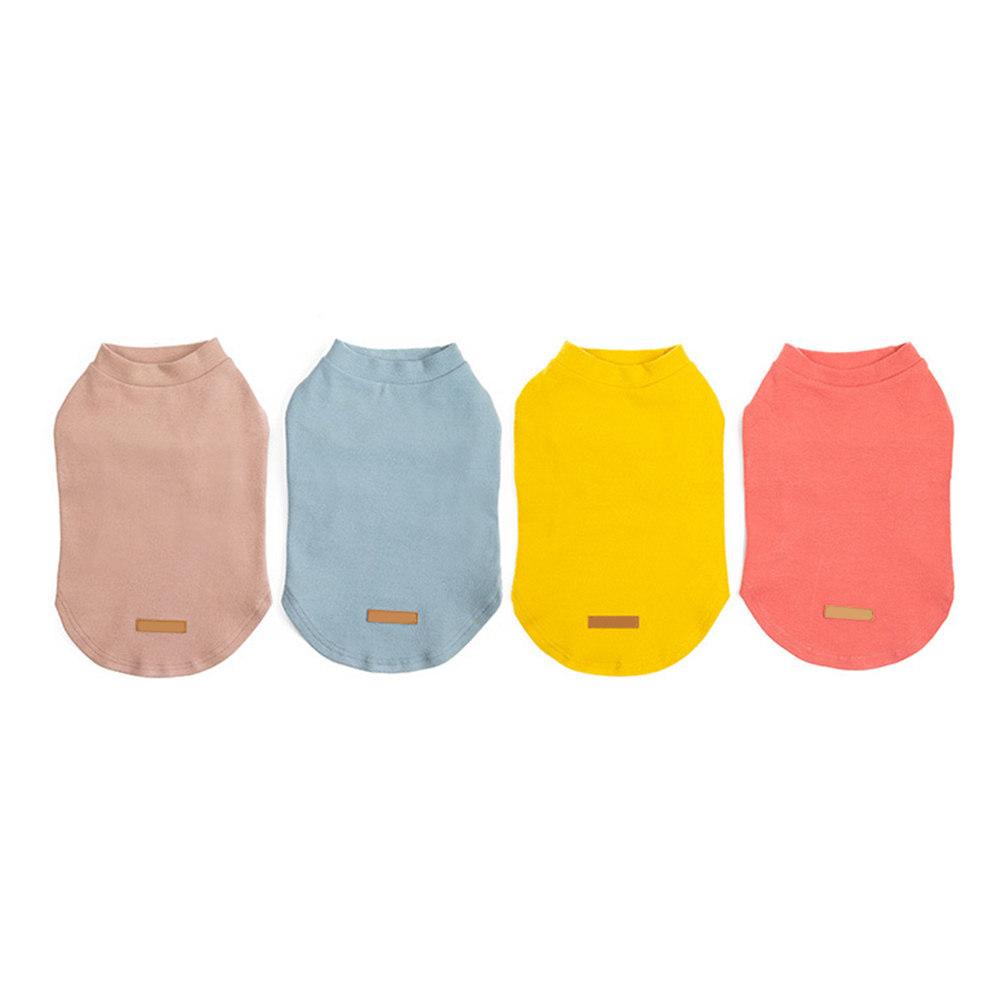 Pet Solid Color Dog Shirt Cotton Clothes Blue Grey Size Comfortable Dog Cotton Shirt Casual Outdoor Pajamas Pet Costume