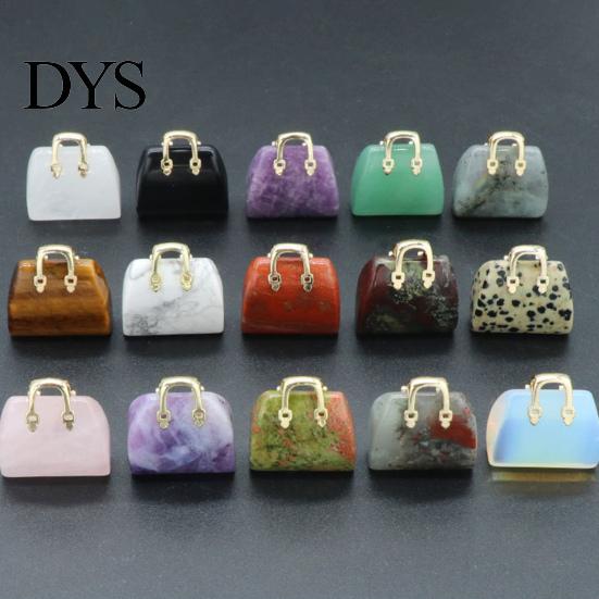 Ornamental Handbag Statue Hand Carved Fine Texture Anti-fade Not Easy to Break Home Decor Wide Application Exquisite Faux Crystal Model Desktop