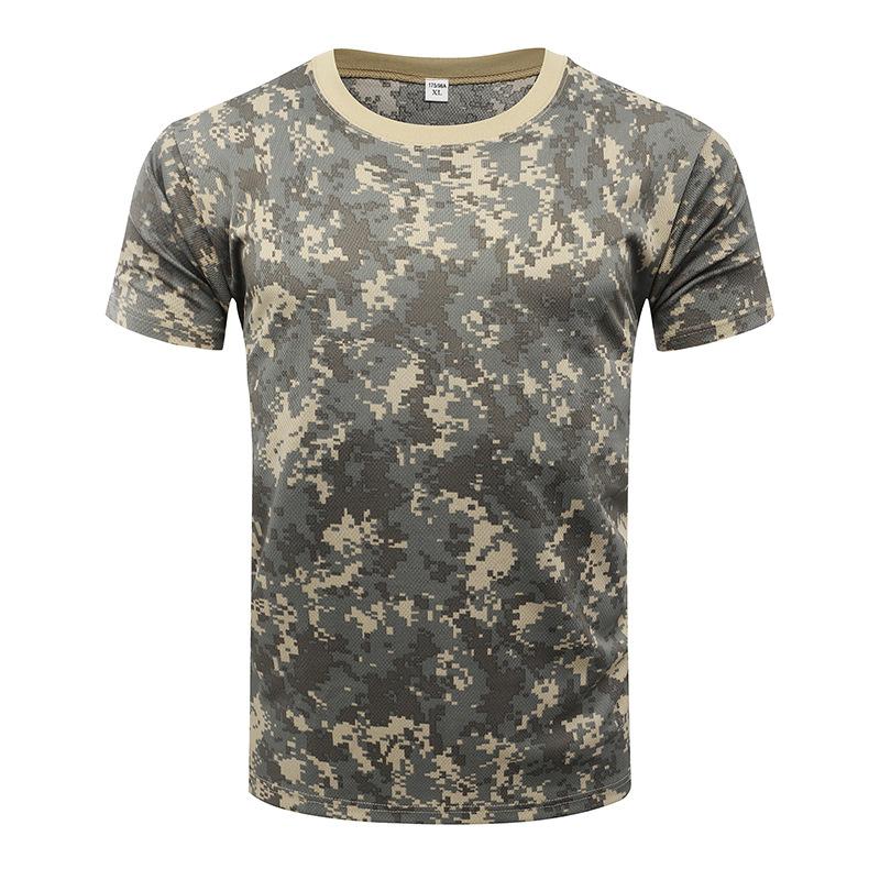 Camouflage Clothing Short-sleeved Men's Summer Quick-drying Sports T-shirt Outdoor Physical Training Clothing Tactical T-shirt