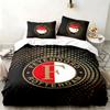 Feyenoord Rotterdam 3pc Set Perfect for Bedroom Use Comfortable Bedding Set Includes a Duvet Cover and Two Pillowcases Ideal Birthday or Christmas Gif