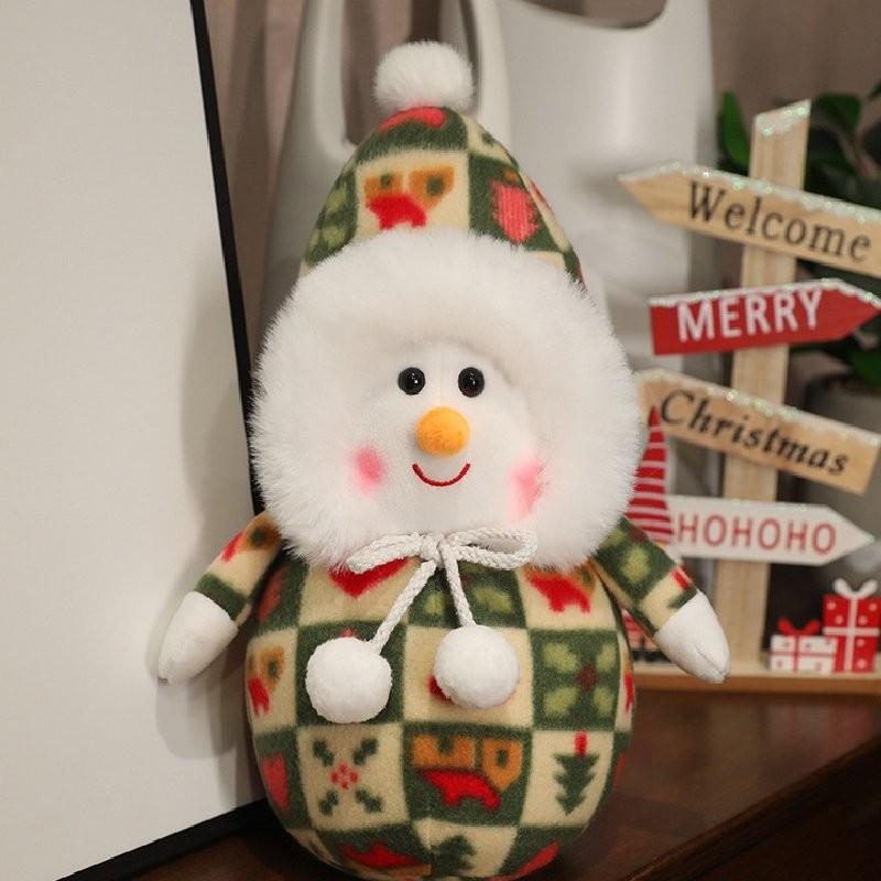Adorable Plush Christmas Snowman Decoration Cute Stuffed Toy For Kids And Girlfriends