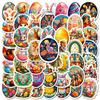 Easter Bunny Stickers Decal Rewarding Cute Offices Supplies Incentives Animals Sticker Party Favors, 50pcs