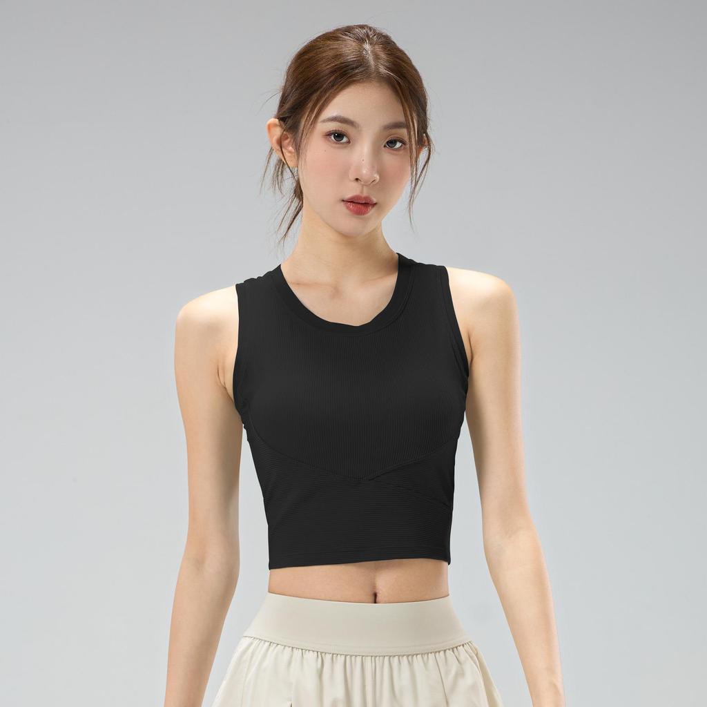 Women's Shockproof Yoga Tank: Wearable One-Piece Fitness & Pilates Bra Top