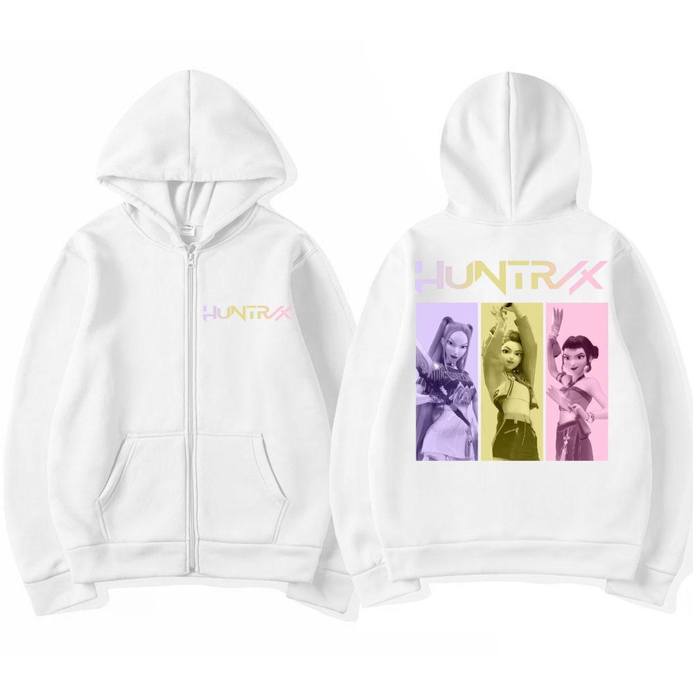 Trendy Anime Kop Demon Hunters Zip Up Hoodie Rumi Zoey Mira Graphic Zipper Sweatshirts Y2k Fleece Men Women Hooded Coats