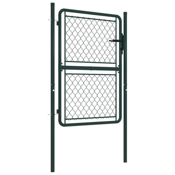 VidaXL Steel Gate 100 X 125 Cm Green