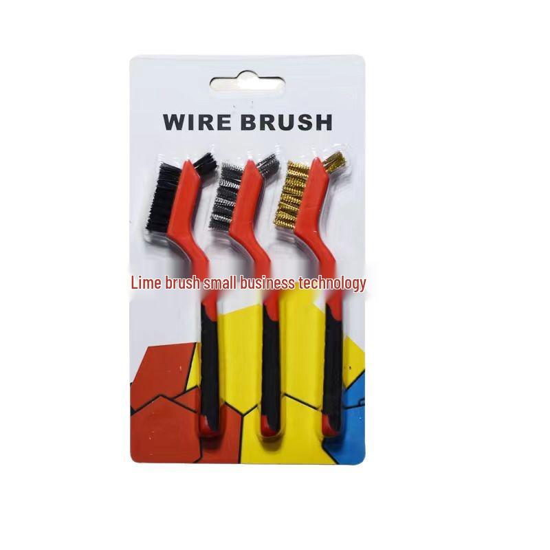 Stainless Steel Kitchen Brush Set - Three-Piece for Stove and Range Hood Cleaning