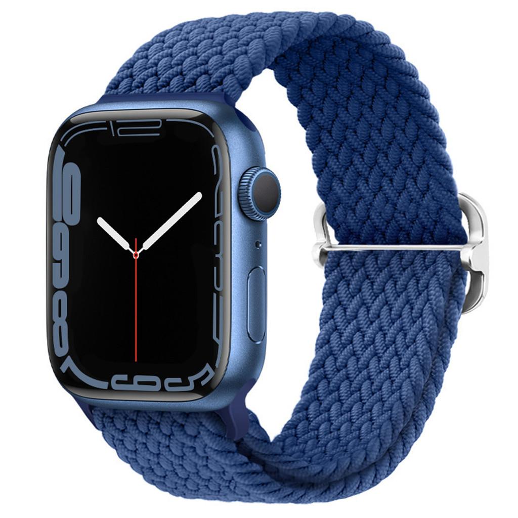 Braided Band for Apple Watch Ultra 3 2 49mm 11 10 42/46mm Nylon Elastic Belt Bracelet for 9 8 7 41mm/45mm 6 5 4 SE3 40/44mm