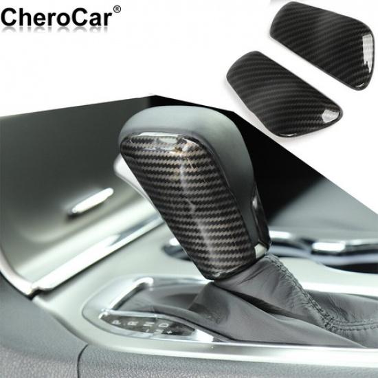 Carbon Fiber Interior Gear Lever Shift Knob Trim for Jeep Grand Cherokee 2017-19