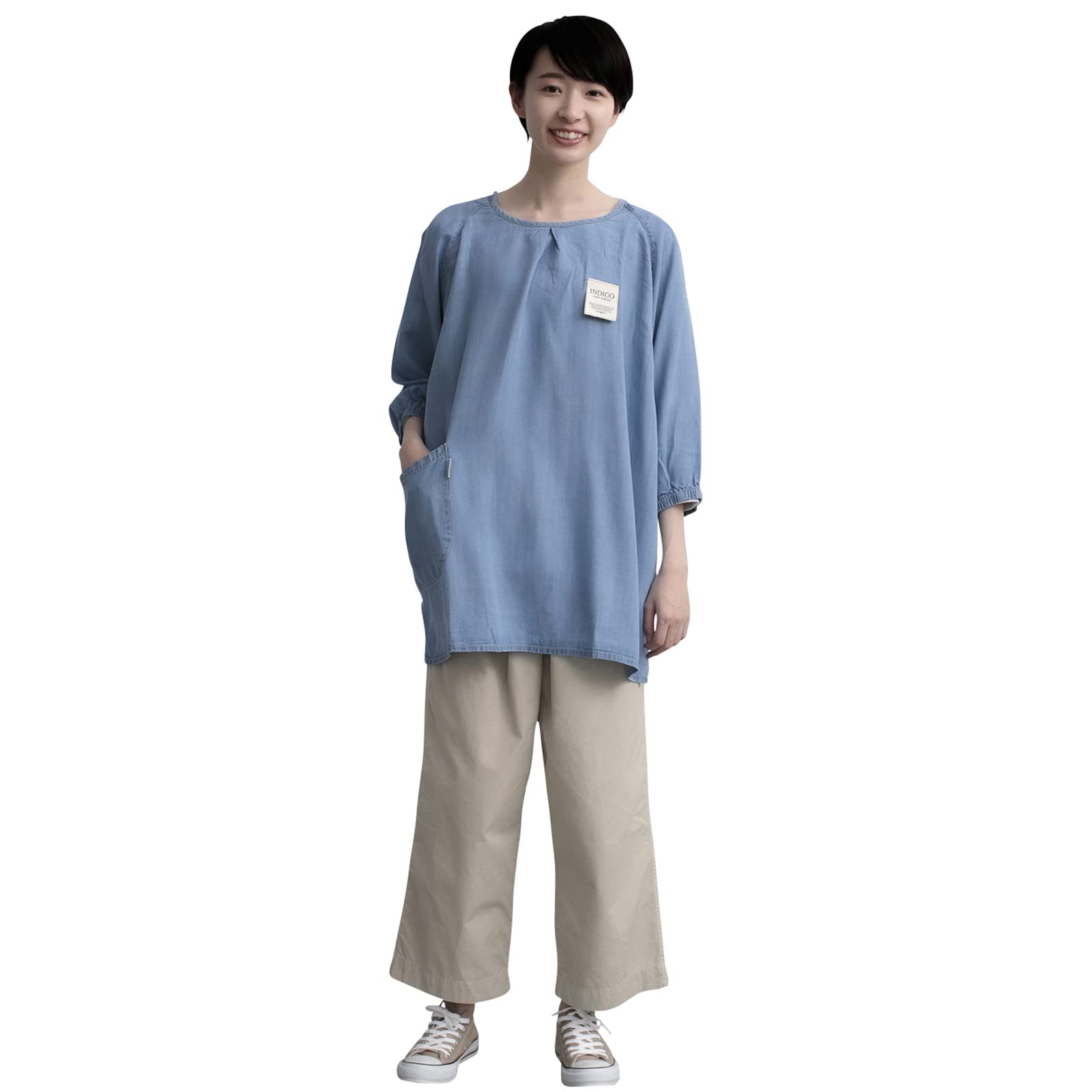 

COCOWALK Рукав Длина для готовки Детский Большой Синий 9/10 Фартук, 80см, Унисекс, Садоводство, Сделай сам, Учитель, Карманы, синий