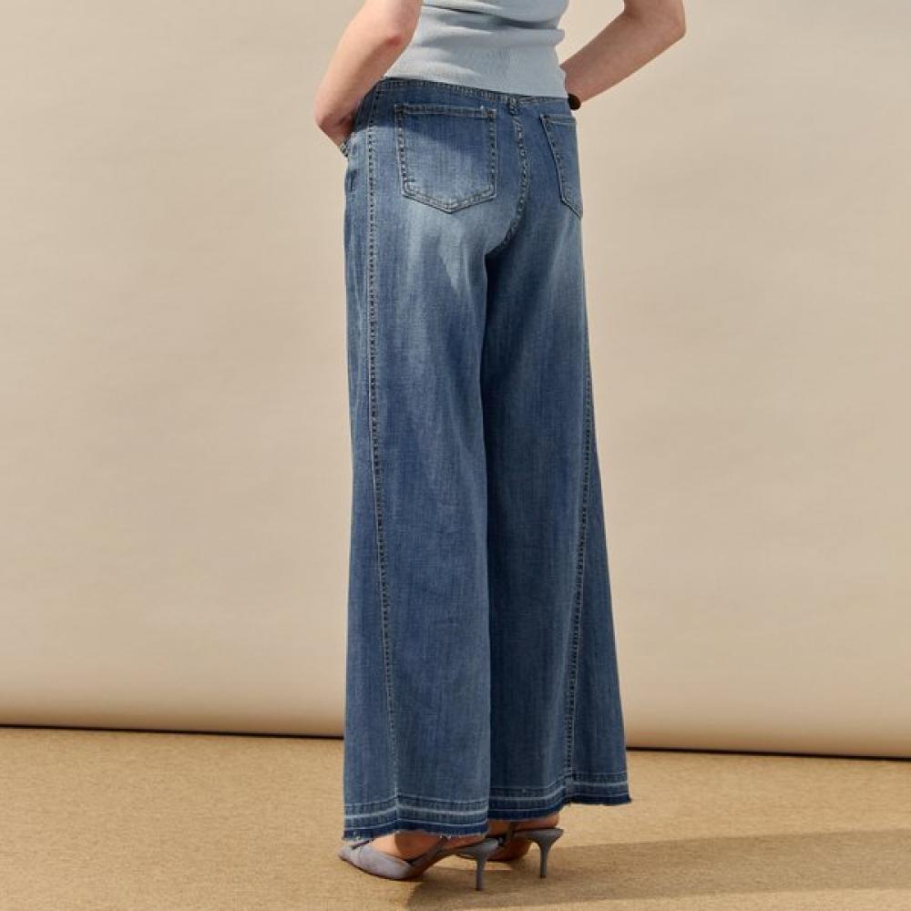 Maxza Natural Cutting Wide Denim Pants Zf05ql002na