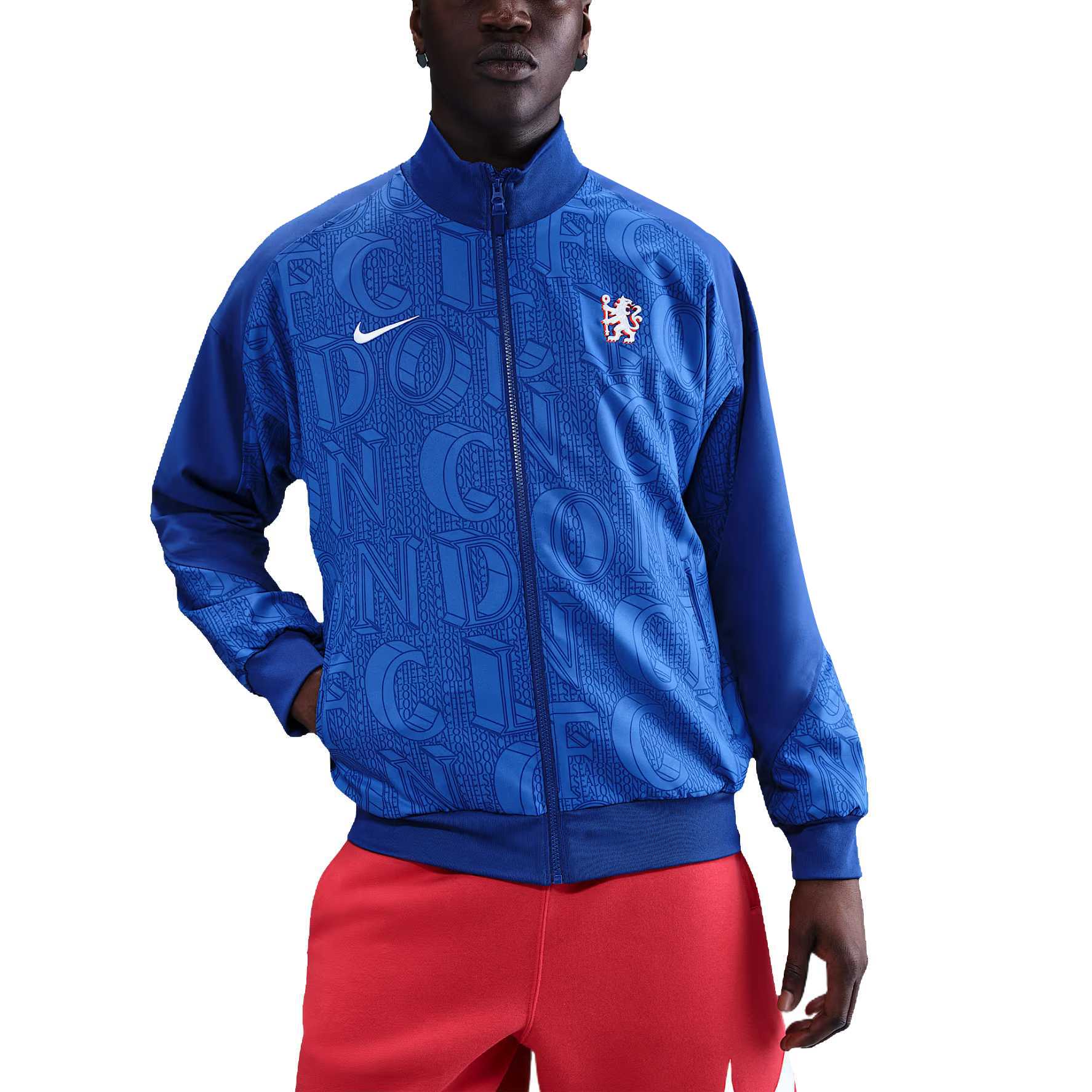 

Nike Chelsea Fcdri-Fit Anthem Удобная Модная Простая Универсальная Куртка с Воротником-стойкой Мужская Куртка HJ6389-495 M