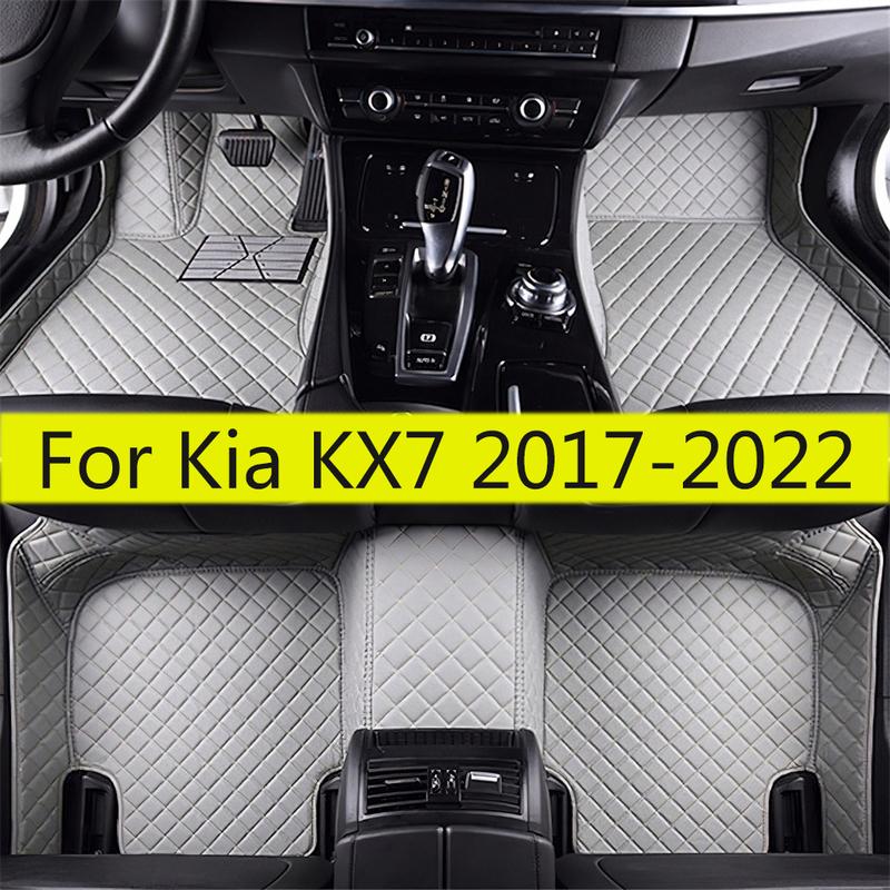 Car Floor Mats For Kia KX7     2018 2017 (7 Seater) Interiors Accessories Styling Leather Carpets Auto Rugs