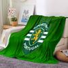 Sporting Portugal Crest Flannel Blanket, Soft Polyester, Modern Design, All-Season for Camping, Travel, Gifts for holidays or birthdays