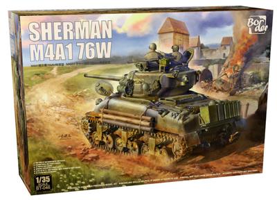 Border Model 1/35 M4A1 Sherman with 76mm Gun, Plastic Model Kit BT046 (Tank)