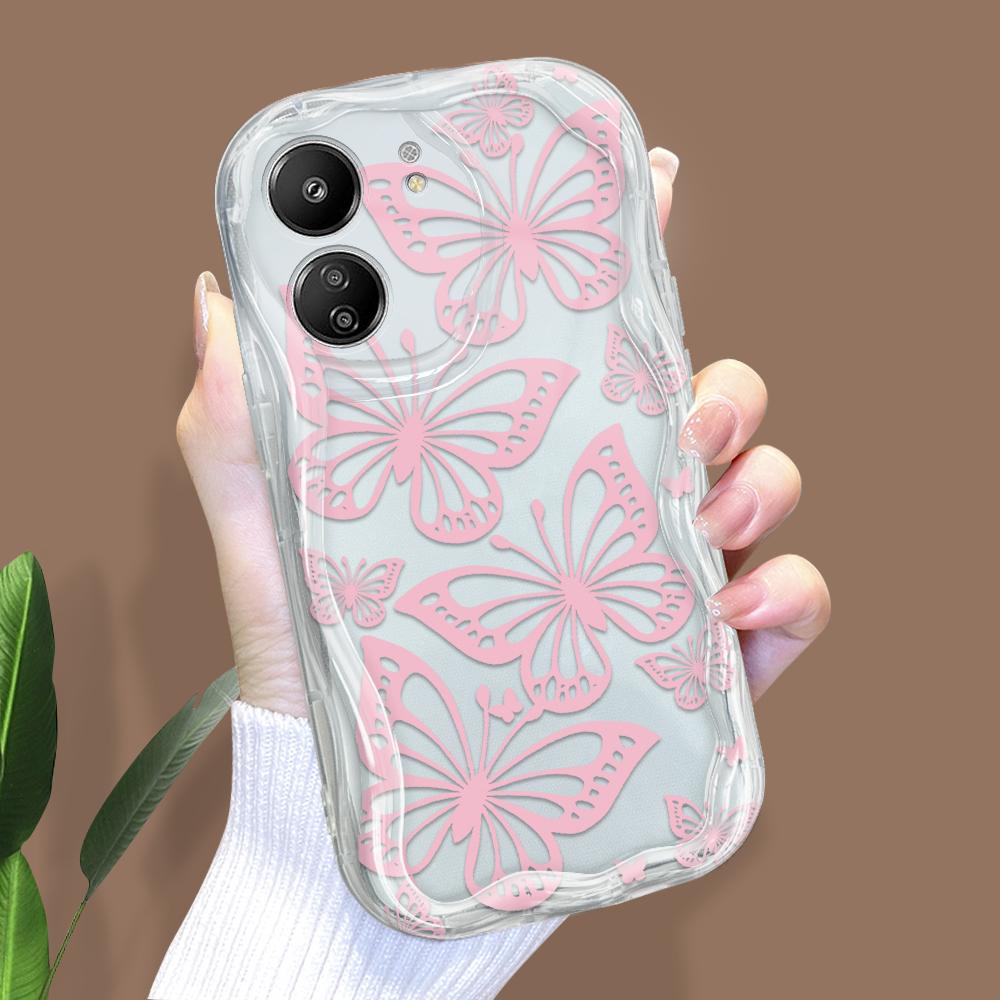 

Милый мультяшный узор, кремовая текстура, мягкий силиконовый чехол с волнистыми краями, чехол для телефона Xiaomi Redmi Redmi Note 13 Pro 5G прозрачный