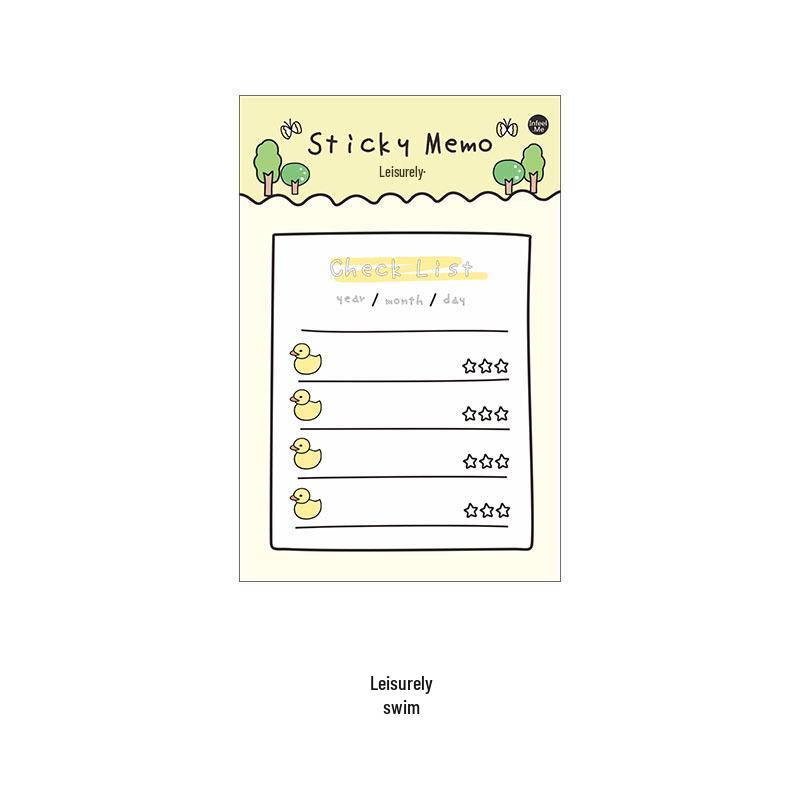 Infeel.Me Sunny Day Series Reusable Sticky Notes - 6 Creative Styles for Journaling.