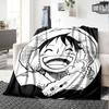 1PC Luffy D Patterned Flannel Blanket Suitable For All Seasons For Home Decor Warmth And Comfort Gifts Holiday Present
