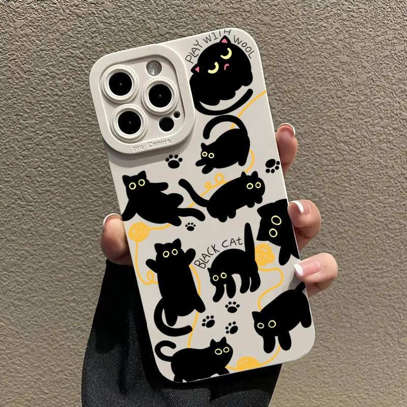 

Black Cat Case For Samsung Galaxy S25 Ultra Samsung A16 A55 A54 S22 S23 Plus A52 S24 FE A54 A52 A35 A33 A34 A14 A15 A324G Covers S23 Plus