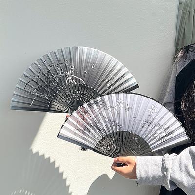 Chinese Style Folding Hand Fan Japanese Bamboo Fans Retro Style Hand Fan Art Craft Gift Photo Props Home Decorative Ornaments