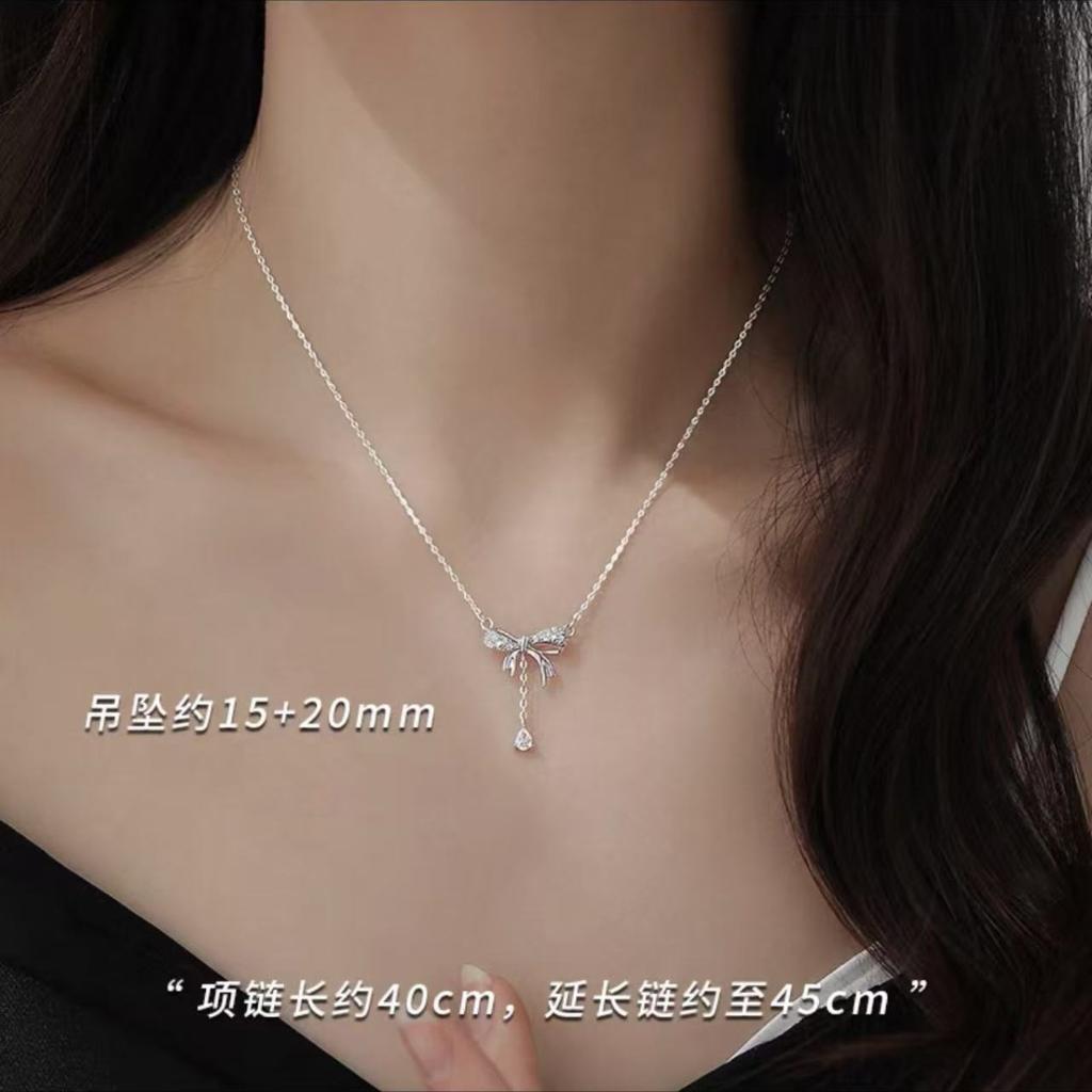 Women's Light Luxury Collarbone Bow Necklace
