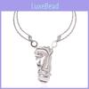 Fashion Creative Half Face Metal Pendant Necklace For Cosplay And Gothic Costumes