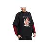 Adidas Neo Patterned Graphic Print Crew Neck Sweatshirt Unisex Tops Black IQ1585