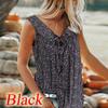 Fashion Women V Collar Printed Broken Flowers Sleeveless Leisure Time Shirt