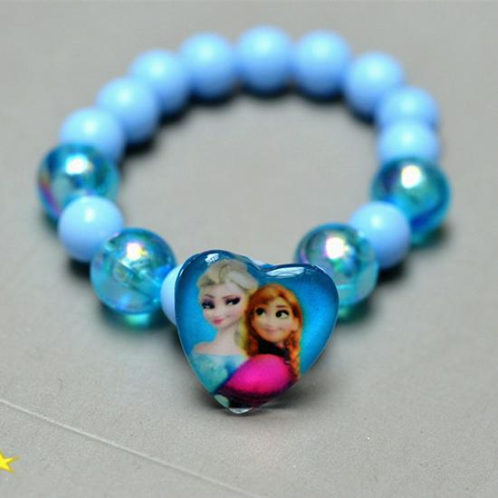 Colorful Sparkle Bead Bracelet for Kids - Princess Jewelry Gift