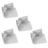 4Pcs NoPunch Power Plug Holder WallMounted Power Cable Organizer Rack Bracket for Home Gray