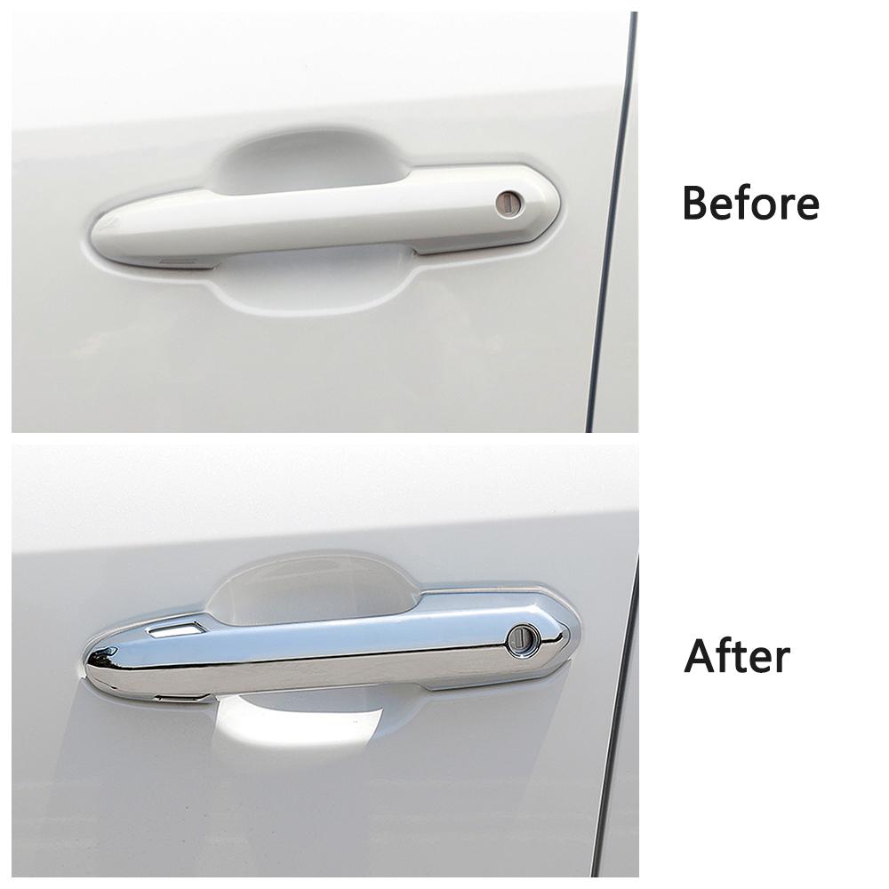 For Toyota Rav4 Rav 4 MK5 2019-2024 Carbon Fiber Color Modify Refit Chrome Door Handle Cover Decoration Trim Protection Sticker