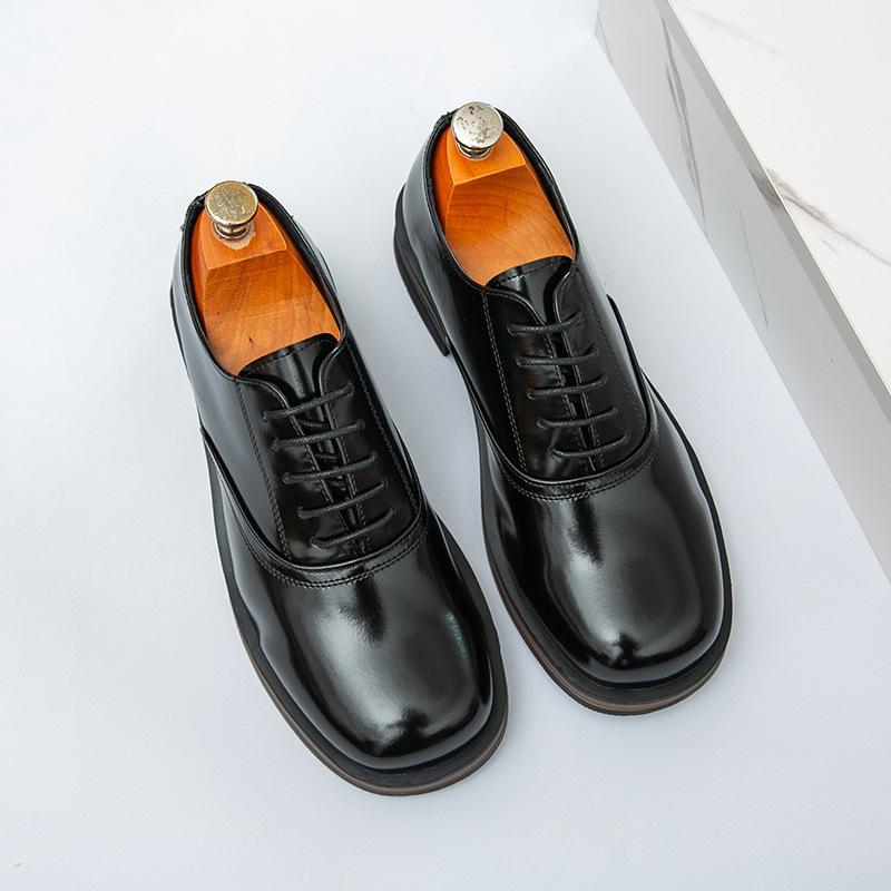 

Men s British fashion wedding shoes 46 large size new business dress shoes men s casual leather shoes square head 38