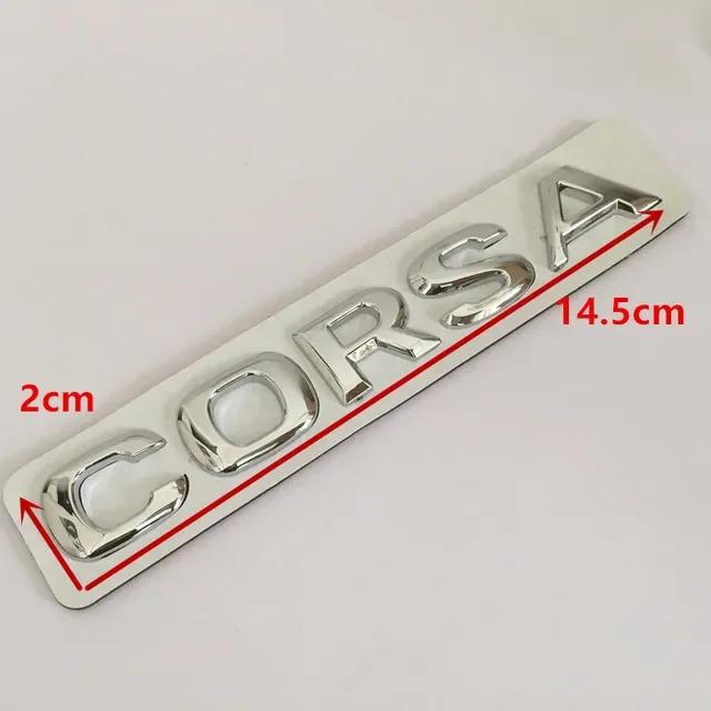1 Stück 3D ABS opel CORSA Auto-Buchstabe Haube Front-Motorhauben-Grill Heckklappen-Emblem Abzeichen Aufkleber Dekal Styling-Zubehör