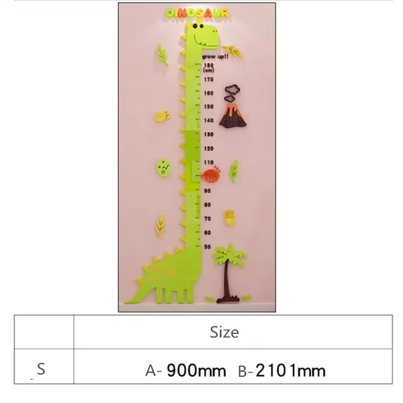 Family Version Of Children's Height Wall Stickers Waterproof Acrylic Wall Sticker Kindergarten Wall Sticker Decoration