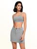 Yvette Sports Yoga Yoga Bra Gray Bra, Yoga, Women's, Bra, Y-Back, Padded, Non-Wired, Sweat-Absorbent, Quick-Drying, Stylish, Wear, Camisole, Top, L,