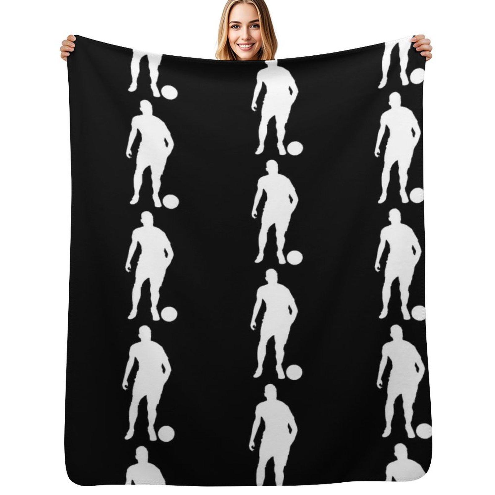 Soccer Throw Blanket Warm Cozy Throw Blanket for Living Room Couch Size: 75*100cm, Weight: 230 GSM