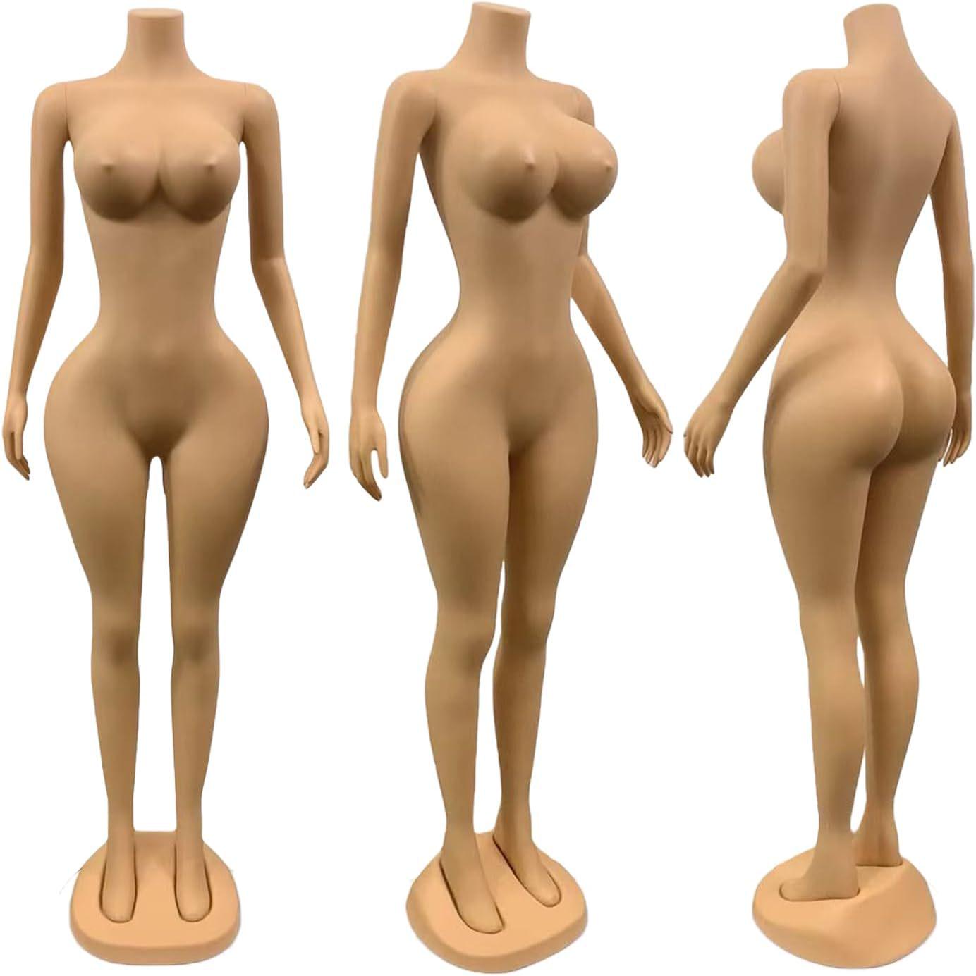 Extra Large Curvy Tan Female Mannequin (Brazilian & African American Model) BBL Base Part 02 Plus коричневый