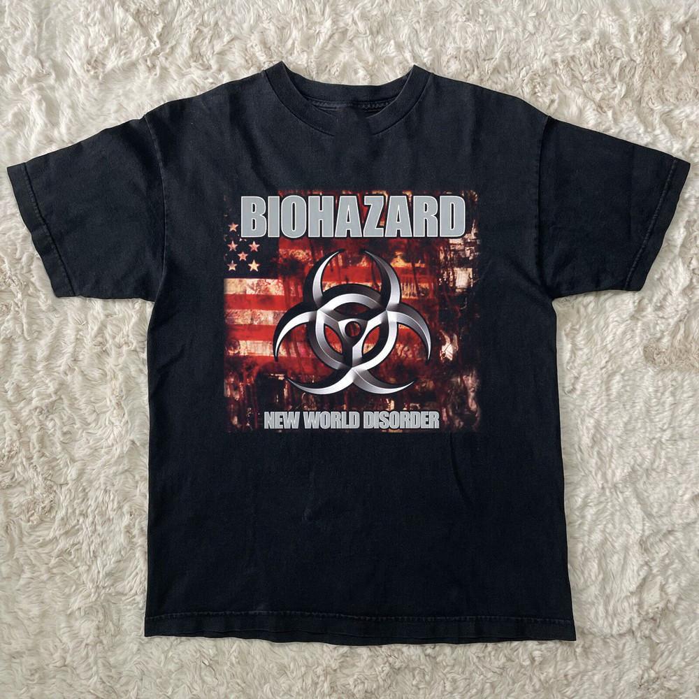 Biohazard – New World Disorder Short Sleeve Black All Size Shirt  AL82 Unisex T-Shirt L