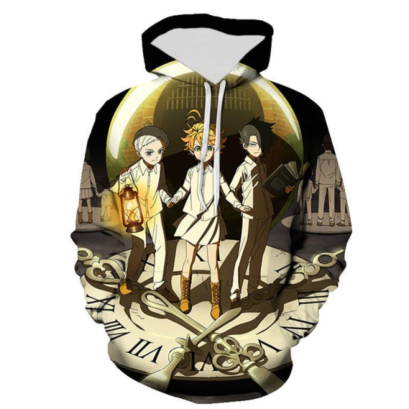 The Promise Neverland Hoodies 3D Printed Men Women Children Sweatshirts Boy Girl Kids Streetwear Pullover Long Sleeve Tops