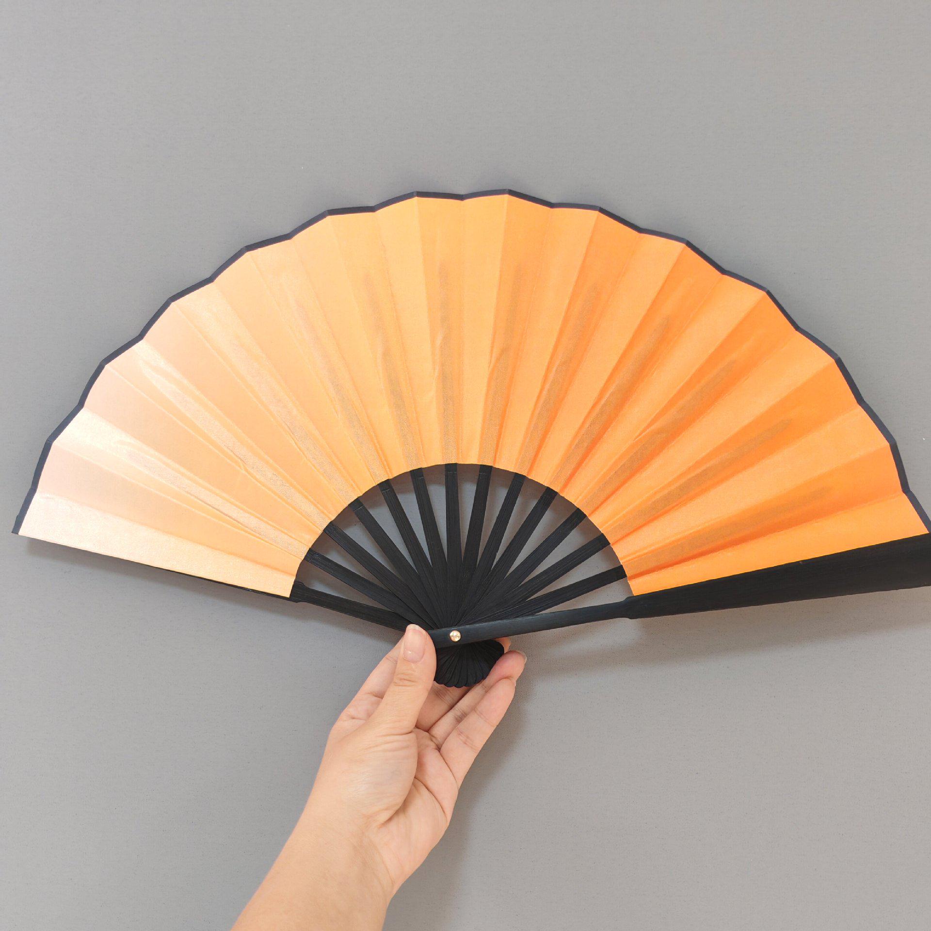 Pink Ink Flower Gradient Dance Fan: Classical Chinese Style Folding Prop