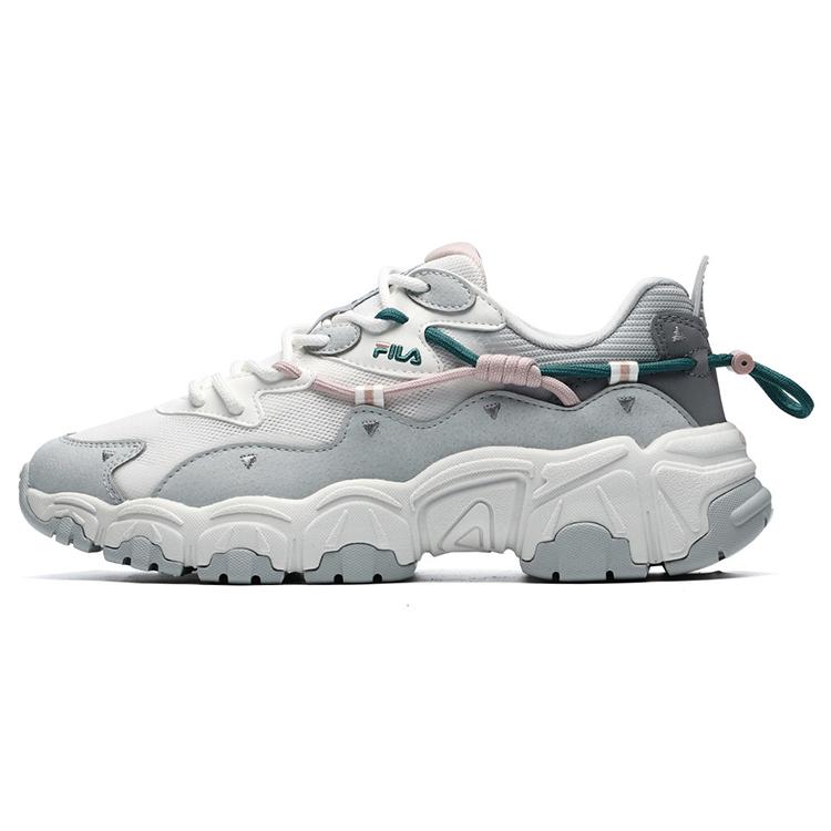 FILA Low top Casual Running Shoes Women s White Gray F12W134108FBL 37.5