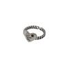 Korean S925 Retro Love Heart Pendant Ring for Women - Simple, Trendy Cold Style Index Finger Accessory
