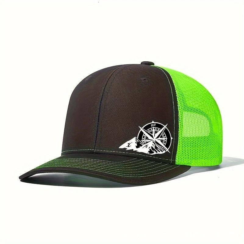 Unisex Compass Mountain Embroidery Hip-hop Hats Spring Autumn Outdoor Adjustable Casual Baseball Caps Sunscreen Hat